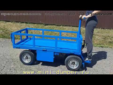 Видео: электротележка, платформенная электрическая тележка