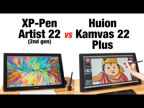 Видео: XP Pen Artist 22 против Huion Kamvas 22 Plus
