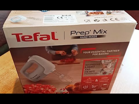 Видео: Миксер Tefal Prep Mix HT450B38 Обзор в деле...