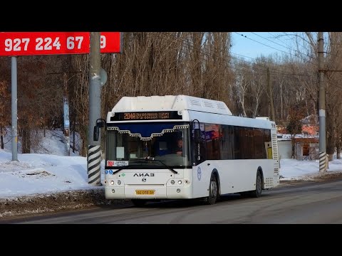 Видео: ЛиАЗ-5292.67 (CNG) ВЕ 010 64 Маршрут №284А город Энгельс 