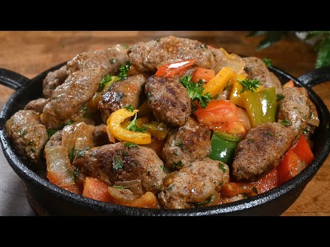 Видео: Легкий жареный кёфте-кебаб с восхитительным аппетитным соусом 😋