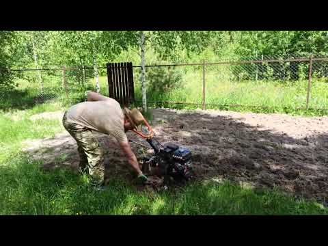 Видео: Мотоблок бензиновый Patriot Калуга (7 л.с.) на целине