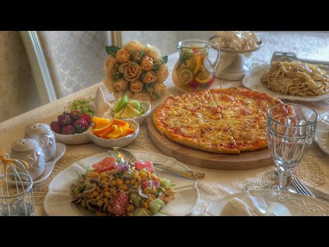 Видео: УЖИН за 1 час, СЫРНАЯ ПИЦЦА очень вкусная 😍, паста в сливочном соусе , салат , мохито , #УЖИН#ОБЕД