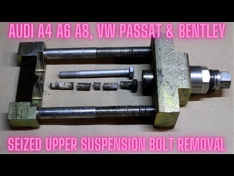 Видео: Снятие заклинившего болта шаровой опоры Audi A4 A6 A8, VW Passat, Bentley