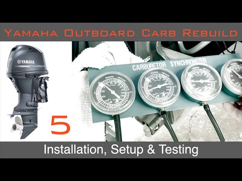 Видео: Серия карбюраторов для 4-тактных подвесных двигателей Yamaha [5] Установка, настройка и тестирование