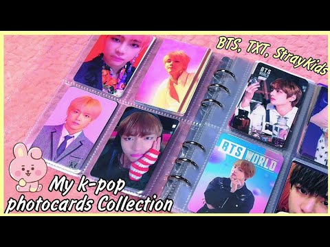 Видео: Организация к-поп фотокарт BTS, TXT, StrayKids | My k-pop photocards collection