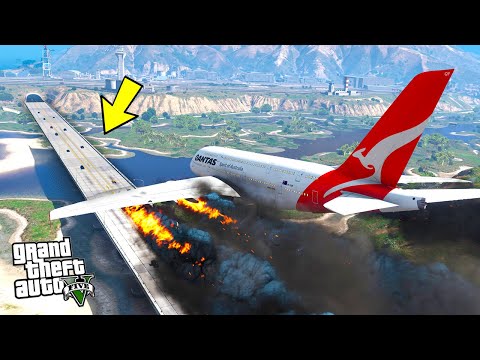 Видео: ОТКАЗ ВСЕХ ДВИГАТЕЛЕЙ! АВАРИЙНАЯ ПОСАДКА САМОЛЁТА НА ШОССЕ!! - GTA 5 Моды