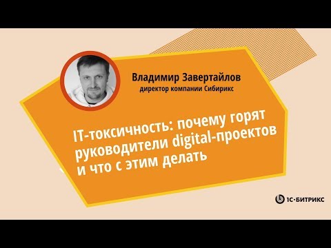 Видео: IT-токсичность: почему горят руководители digital-проектов и что с этим делать. Владимир Завертайлов