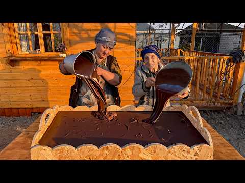 Видео: Бабушка Роуз приготовила самый большой шоколад в Дубае в деревне!🍫