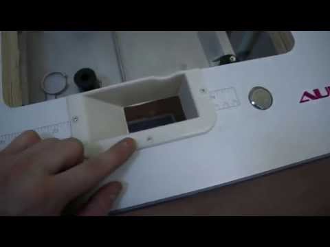 Видео: Сбор промышленного оверлока Aurora A757: часть 4 - крепление жёлоба текстильных отходов.