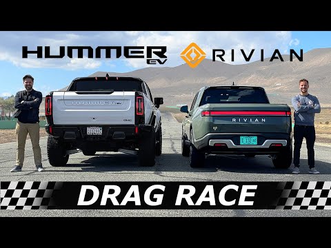 Видео: GMC Hummer EV 2022 против Rivian R1T // DRAG & ROLL RACE