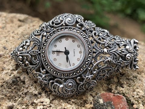 Видео: СЕРЕБРЯНАЯ РОСКОШЬ ЧАСЫ МАРКАЗИТ КАПЕЛЬНОЕ СЕРЕБРО