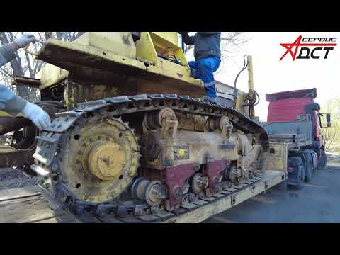 Видео: Сгоням бульдозер с трала   Сломался ДСТ УРАЛ прямо на трале