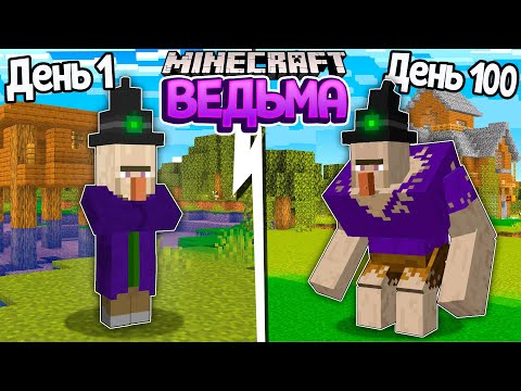 Видео: Я прожил 100 Дней за ВЕДЬМУ в Майнкрафт ...