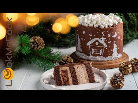 Видео: ШОКОЛАДНЫЙ ТОРТ БАНАНОВЫМ МУССОМ И ШОКОЛАДНЫМ МУССОМ С СЫРОМ С ГОЛУБОЙ ПЛЕСЕНЬЮ. Новогодний торт