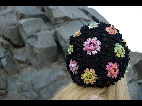 Видео: 🔴Берет «Розочки» вязание крючком 🔴 обзор пряжи