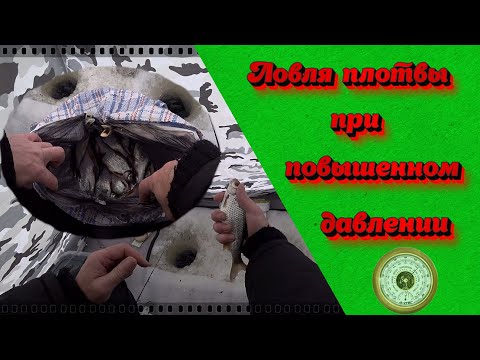 Видео: Зимняя рыбалка. Ловля плотвы при повышенном давлении.