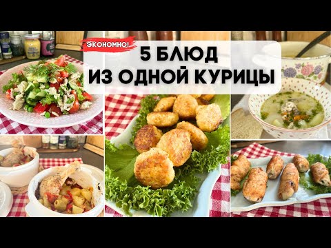 Видео: 5 ВКУСНЫХ БЛЮД ИЗ ОДНОЙ КУРИЦЫ 🍗- ЭКОНОМНО!