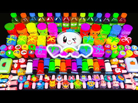 Видео: ASMR слайм 🌈 Радужный единорог, глина, макияж и блёстки | Смешиваем случайные вещи в слайм