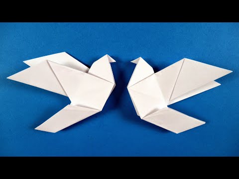 Видео: Как сделать оригами голубя 🕊