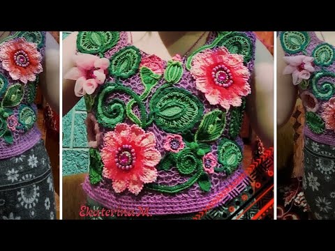 Видео: Вяжу платье крючком для внучки.