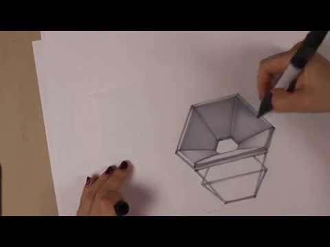 Видео: Интерьерный скетчинг: придание объема креслу сложной формы.