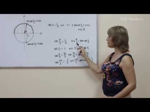 Видео: 44. Тригонометрия на ЕГЭ по математике. Обратные тригонометрические функции. Арккосинус.