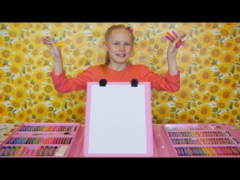 Видео: Детский набор для рисования с мольбертом! Распаковка. Рисуем фантастических животных!