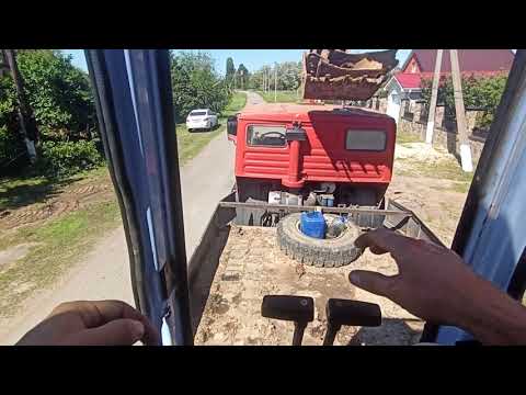 Видео: Траншея под водопровод в х. Лозной. Мини экскаватор.