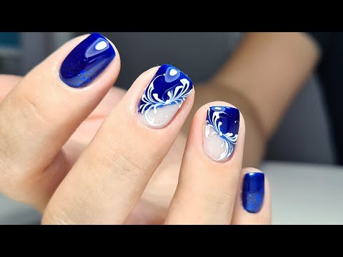 Видео: ❤ ЭКСПРЕСС дизайн на КОРОТКИЕ ногти ❤ УКРЕПЛЕНИЕ базой ❤рисуем ВЕНЗЕЛЯ на ногтях ❤