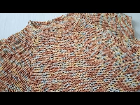 Видео: @MaTusy_About_knitting #linen_top Літній лляний блузон з секційної пряжі: плюси і мінуси по факту