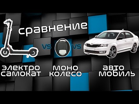 Видео: Сравнение:  Электросамокат VS Моноколесо VS Автомобиль