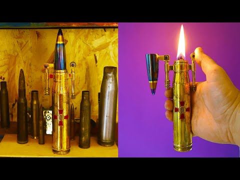 Видео: БОЕВАЯ БЕНЗИНОВА ЗАЖИГАЛКА ИЗ ГИЛЬЗЫ. PETROL LIGHTER FROM THE SLEEVE. DIY