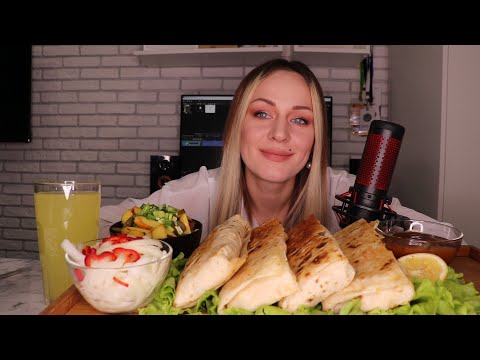 Видео: MUKBANG | Домашняя шаурма, картофель | shawarma (rolls) не ASMR