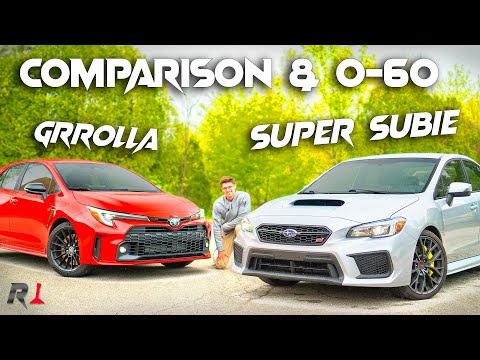 Видео: Toyota GR Corolla 2023 против Subaru WRX STI / Битва боссов