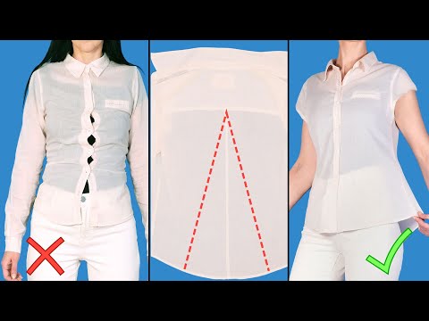 Видео: Отличный швейный трюк, как увеличить размер блузки, чтобы она идеально сидела на вас!