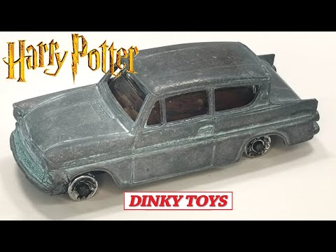 Видео: Dinky реставрация Ford Anglia №155 из Гарри Поттера. Литая модель игрушки.