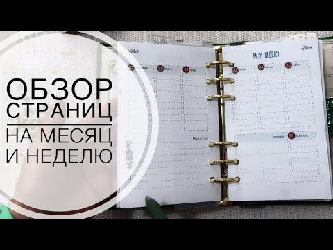 Видео: Страницы на месяц и неделю
