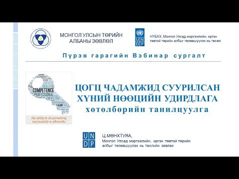Видео: Цогц чадамжид суурилсан хүний нөөцийн удирдлага