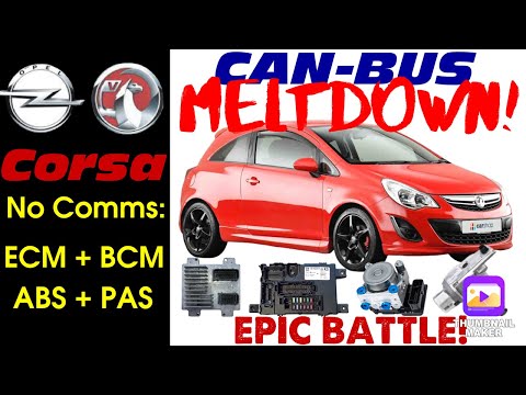 Видео: Диагностика неисправности CANBUS Vauxhall Corsa D. Неисправность блока управления двигателем (ЭБУ...