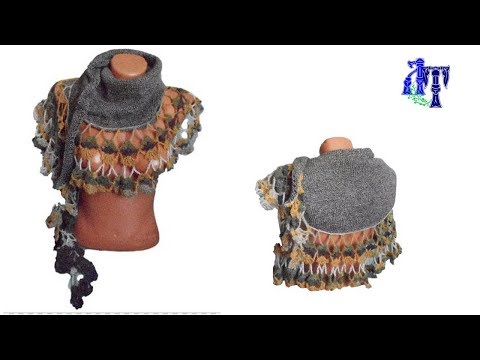 Видео: Уютная осенняя шаль-фишю, мастер-класс #ЛюдмилаТен #lusi_ten