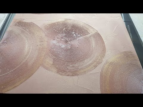 Видео: Космические круги/Декоративная штукатурка/Простой способ