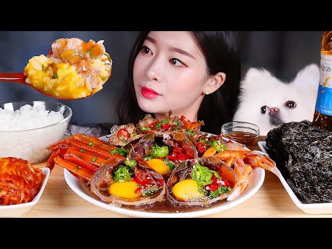 Видео: ASMR * Огромные снежные крабы, маринованные в соевом соусе 🦀 Геджанг! Рис и Кимчи 🇰🇷 MUKBANG