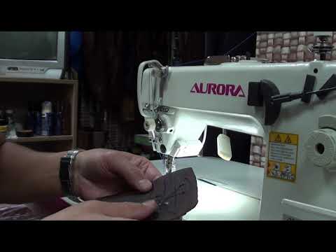 Видео: Прошиваю Кожаный Ремень на Швейной машинке Аврора 0302D