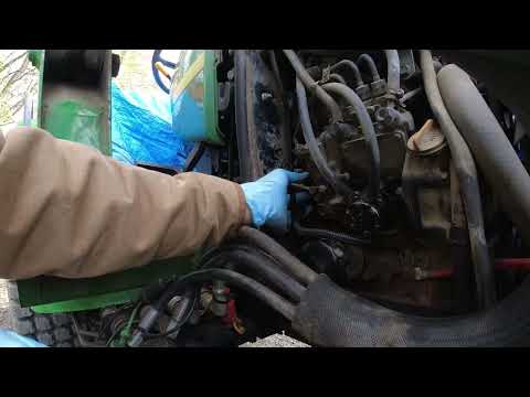 Видео: Трактор John Deere 4300 не заводится, устранена проблема с топливным соленоидом, простое решение