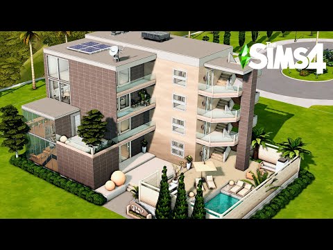 Видео: Современный жилой комплекс 🌸🏠 | Сдаётся | Покадровая съёмка | The Sims 4 | Без CC