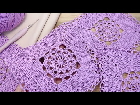 Видео: ✨How to Crochet Square Motifs EASY for Beginners✨квадратный мотив крючком для начинающих ВЯЗАНИЕ МК