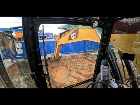 Видео: Экскаватор Cat M317D2 Реконструкция въезда  (Часть 1)