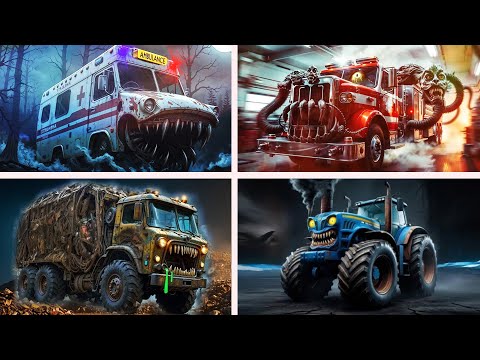 Видео: СБОРНИК СТРАШИЛОК ПРО ПОЖИРАТЕЛЕЙ! В реальной жизни и в игре. Пожарные машины, трактор, мусоровоз.