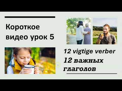 Видео: Короткое видео урок 5  - двенадцать важных глаголов